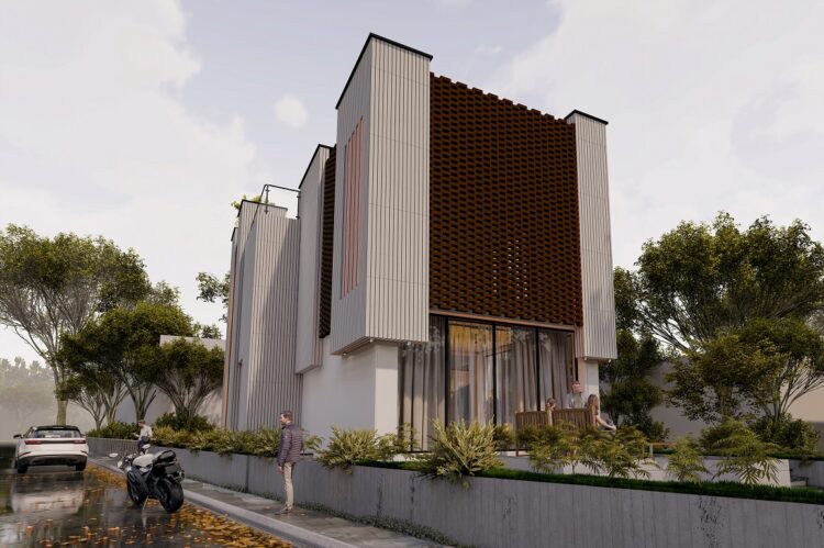 طراحی ویلا مدرن تراس نمک آبرود