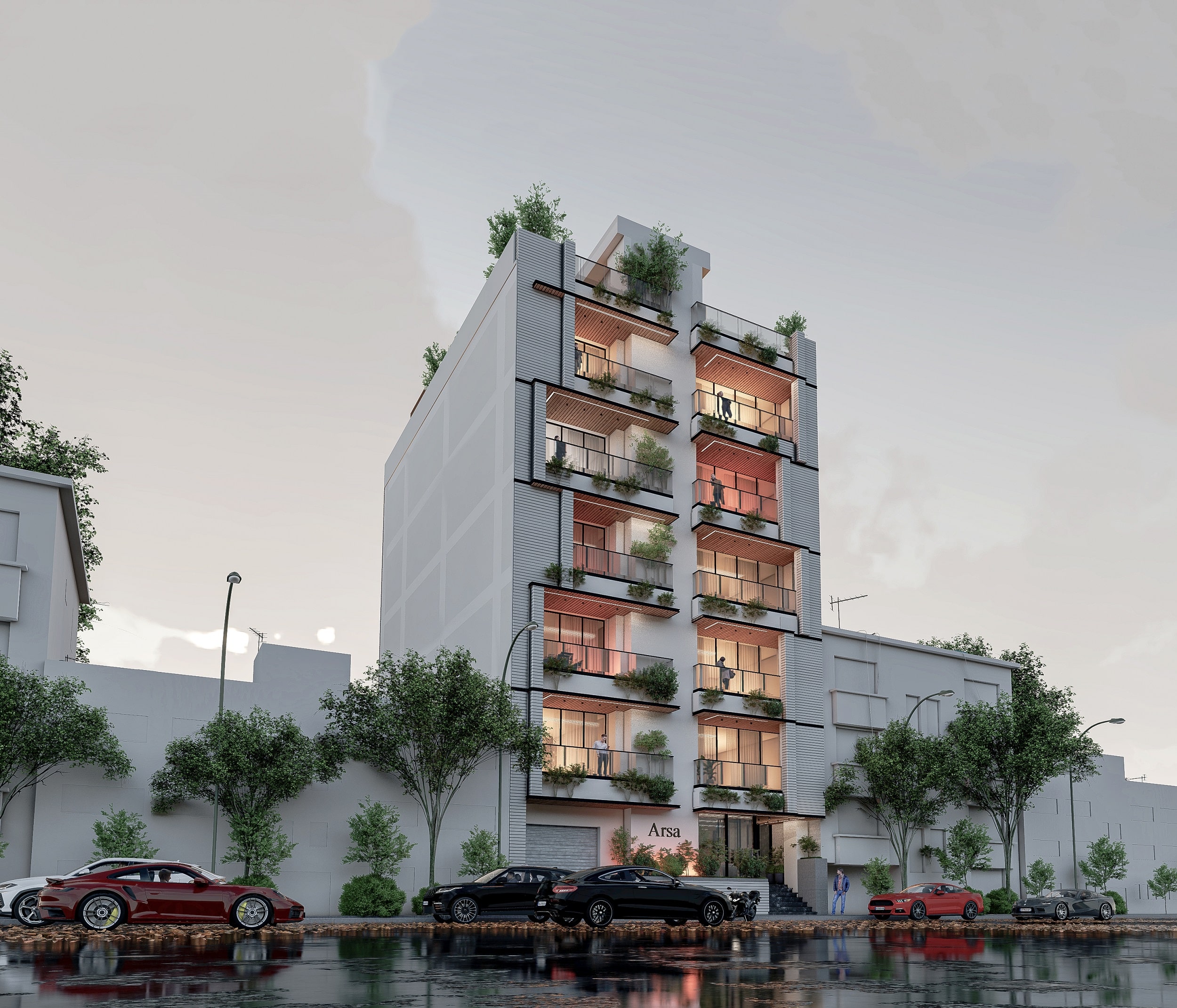 پروژه طراحی ساختمان مسکونی آرسا (مطهری) دفتر طراحی مسرور marour architecture office