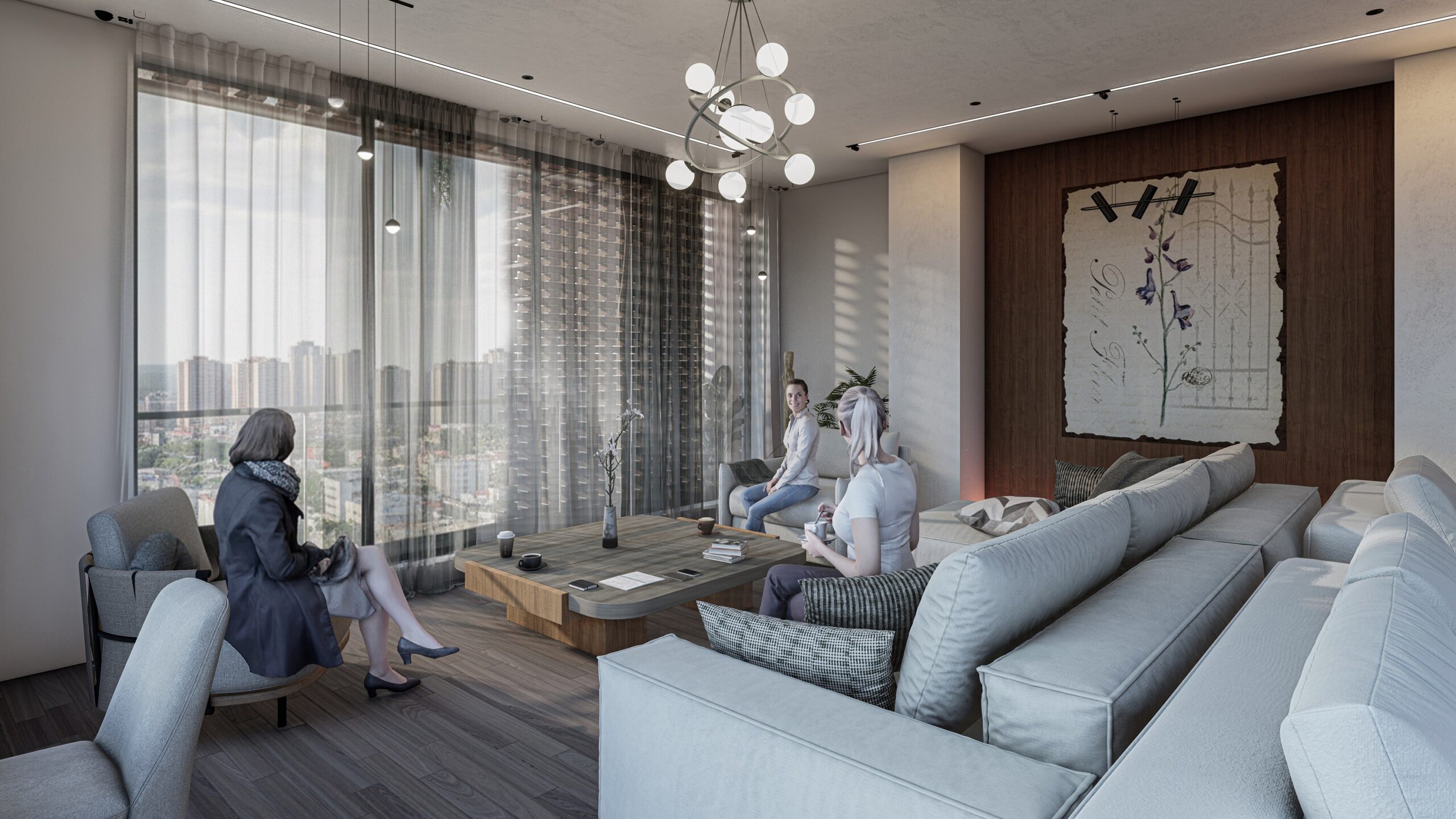 طراحی داخلی مدرن نشیمن مسکونی