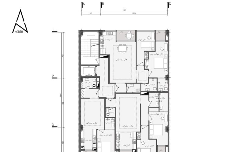 طراحی پلان ساختمان مسکونی