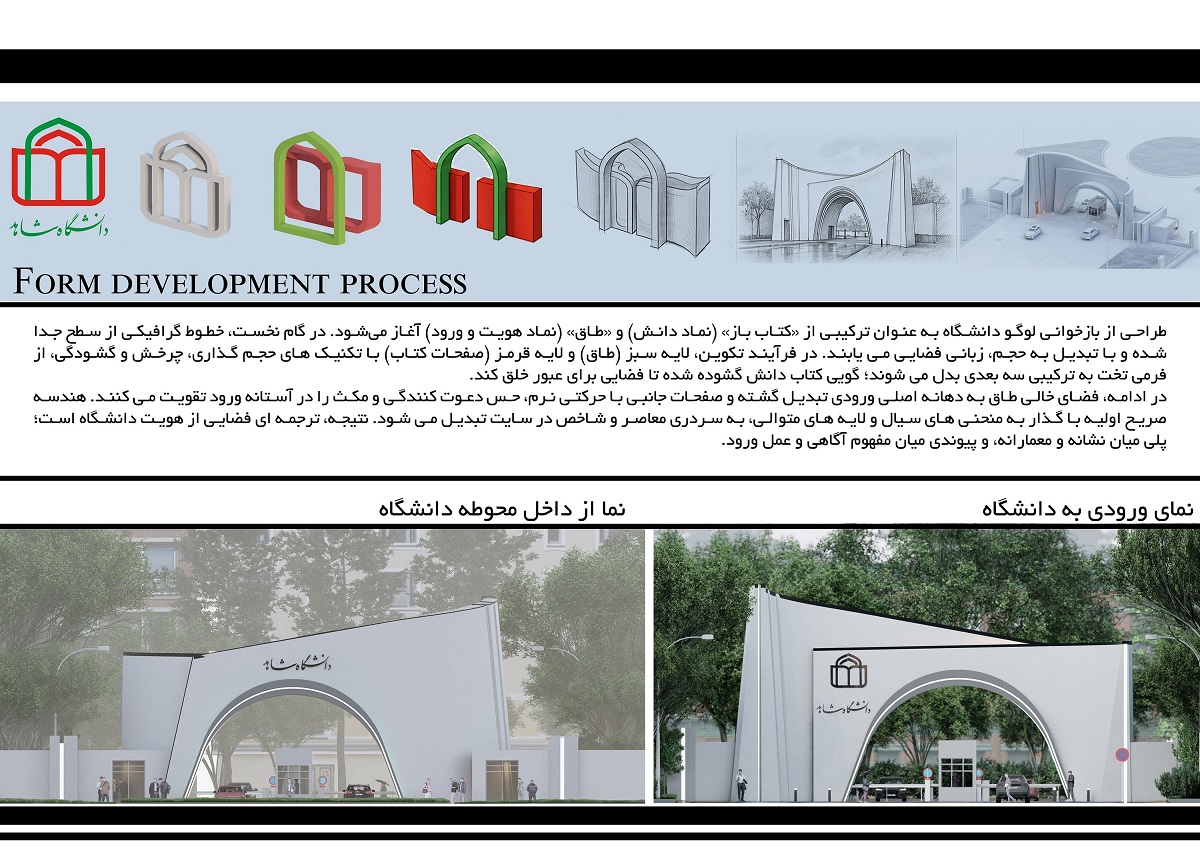 طراحی سر در دانشگاه شاهد دفتر طراحی مسرور (6) طراحی سر در دانشگاه شاهد دفتر طراحی مسرور